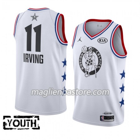 Maglia Boston Celtics Kyrie Irving 11 2019 All-Star Jordan Brand Bianco Swingman - Bambino